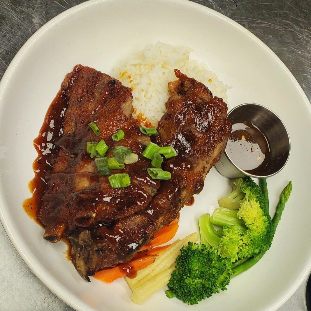 Heat-Glazed Pork Ribs.